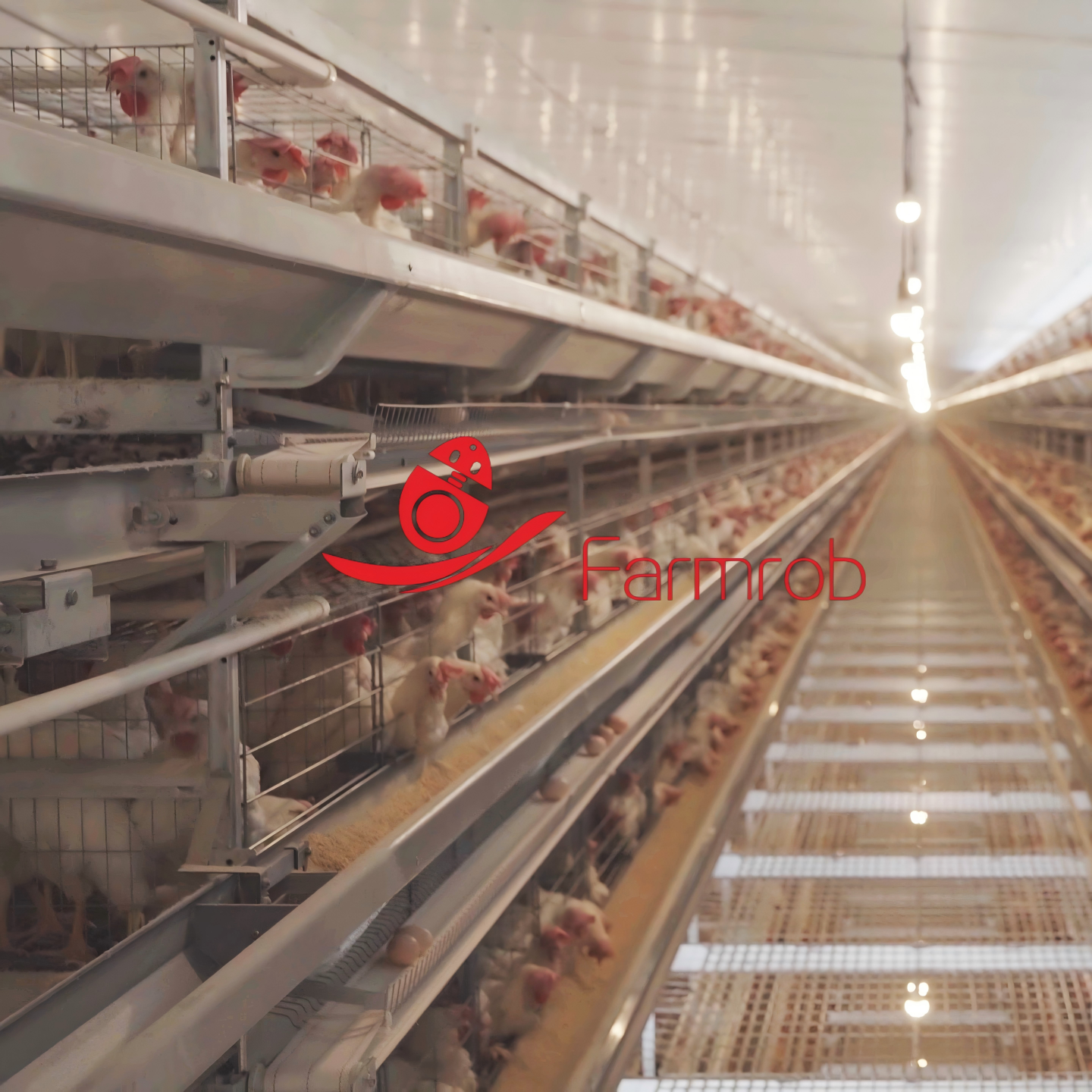 Automated Layer Chicken Cage System for Poultry Farming